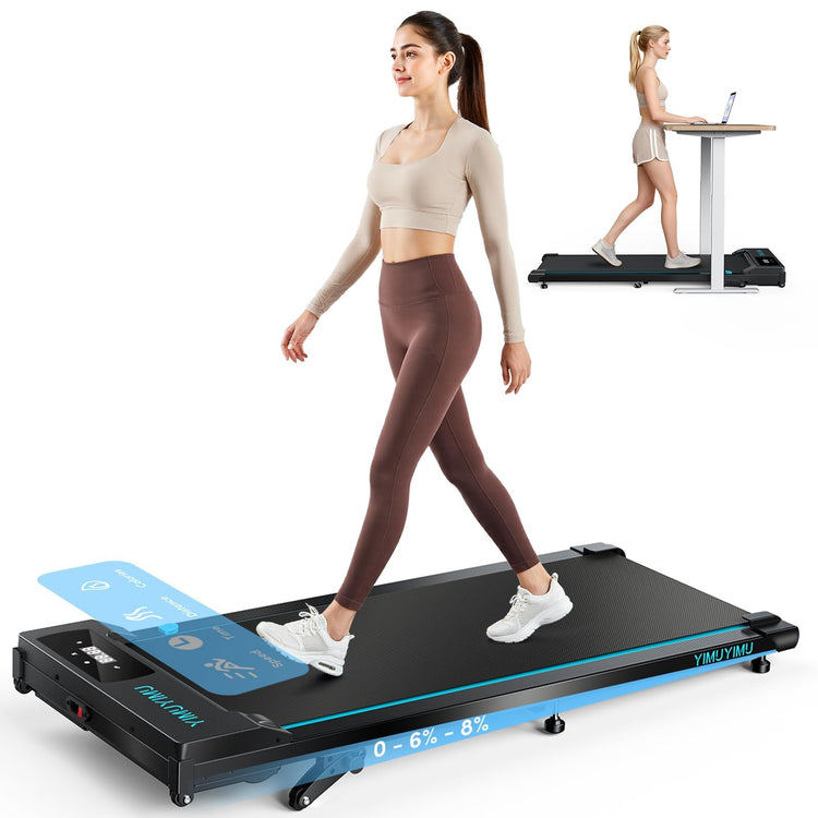 Portable Walking Pad with 8% Incline, App Control and 10 km/h Speed