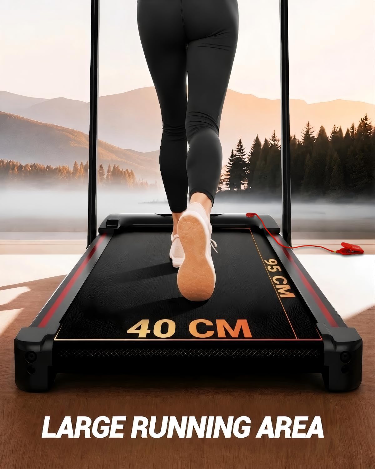 Foldable Walking Pad Treadmill with 15% Incline, 3.0HP Motor & Handle