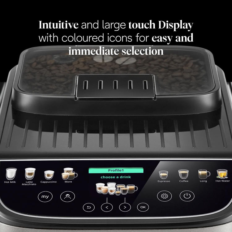 De'Longhi Magnifica Evo Next - Automatic Coffee Machine 13 Drinks Titanium