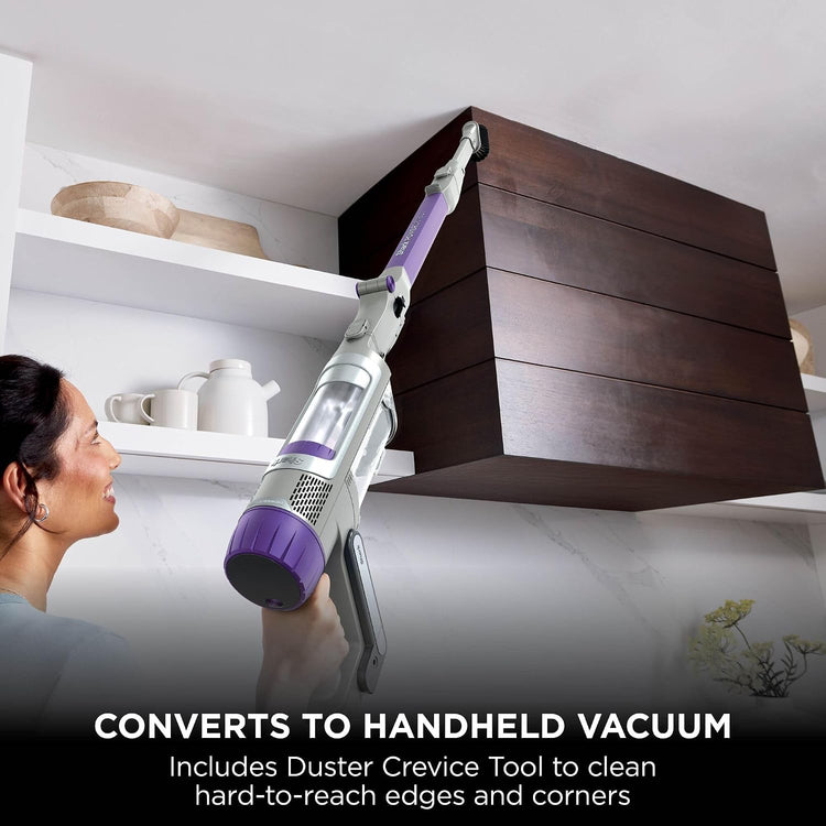 Shark PowerDetect Cordless Vacuum Cleaner, DuoClean Detect, Reverse Clean, Anti Hair Wrap Plus, Lightweight, 70 Min Runtime, Crevice & Multi-Surface Tools, Flexible, Handheld Mode, Purple IP1251UK