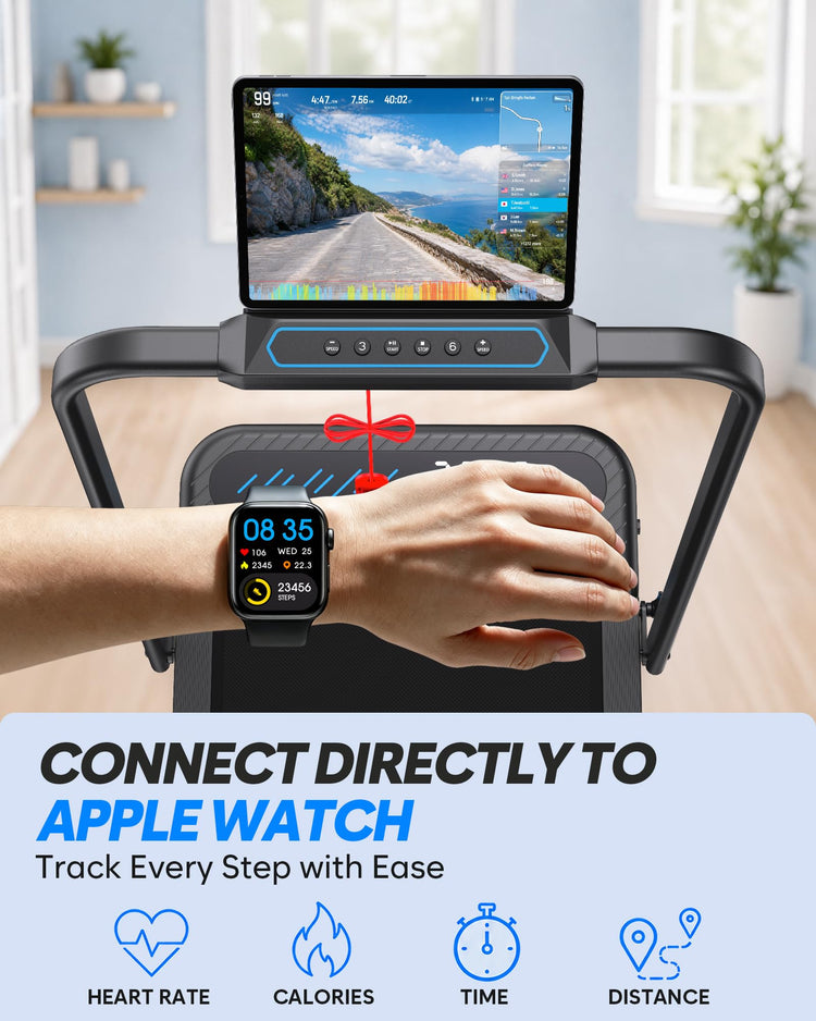 6-in-1 Foldable Treadmill with 10% Incline and Walking Pad Mode