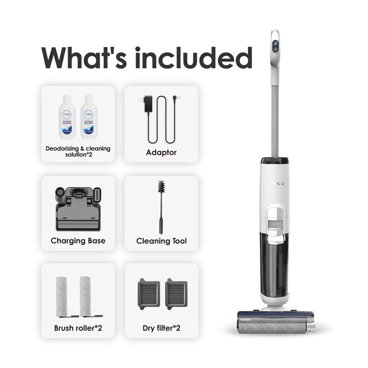 Tineco iFLOOR 5 Breeze Complete Wet Dry Vacuum Cordless Floor Washer, One-Step Cleaning for Hard Floors