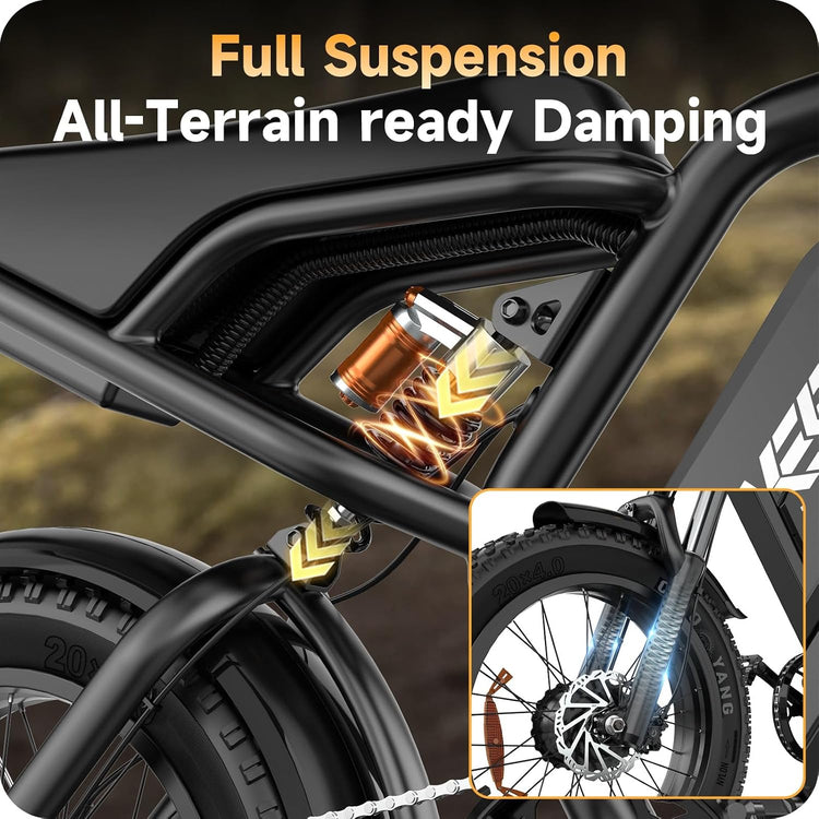 Two Pack Deal: 1800Wh Long Range Electric Bikes (Fat Tyres, 60V 30Ah, Full Suspension)