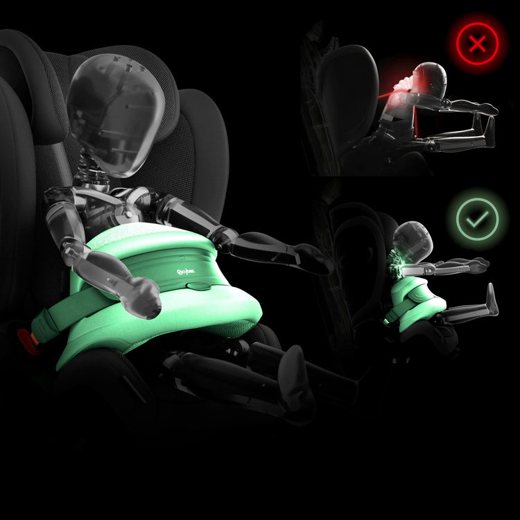 2-in-1 i-Size Child Car Seat with Impact Shield, ISOFIX & Side Protection - Black