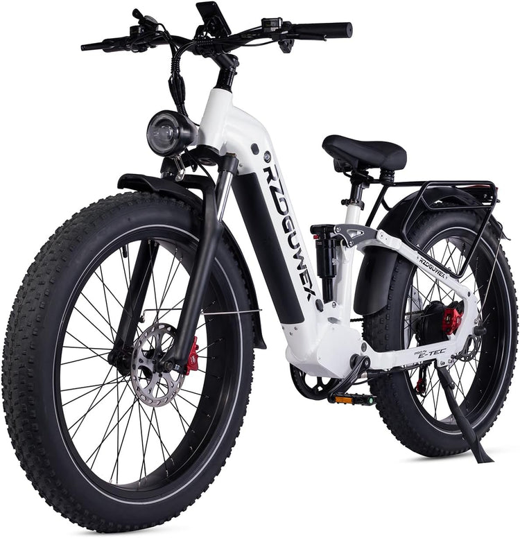 Trail-Blazer Twin Pack: Two 26" Electric Mountain Bikes in White (48V 25Ah)