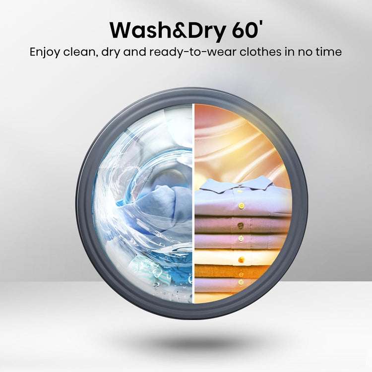 Freestanding Washer Dryer 10.5Kg Wash 6Kg Dry 1400Rpm Black