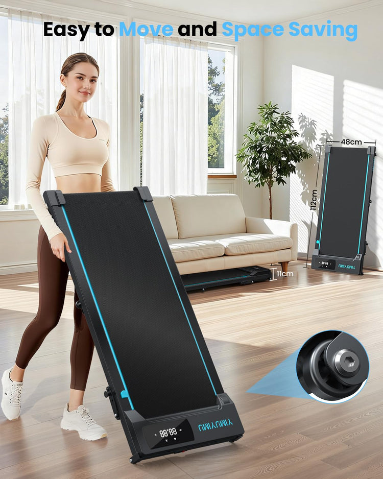 Portable Walking Pad with 8% Incline, App Control and 10 km/h Speed