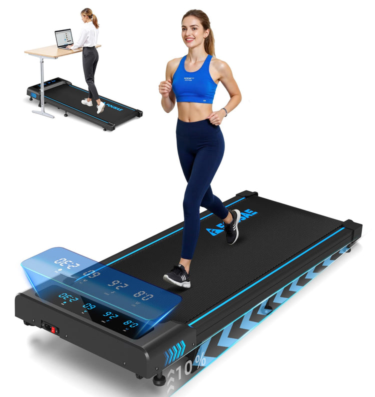 2.5HP Walking Pad Treadmill with 10% Incline, LED Display & 12 HIIT Programs