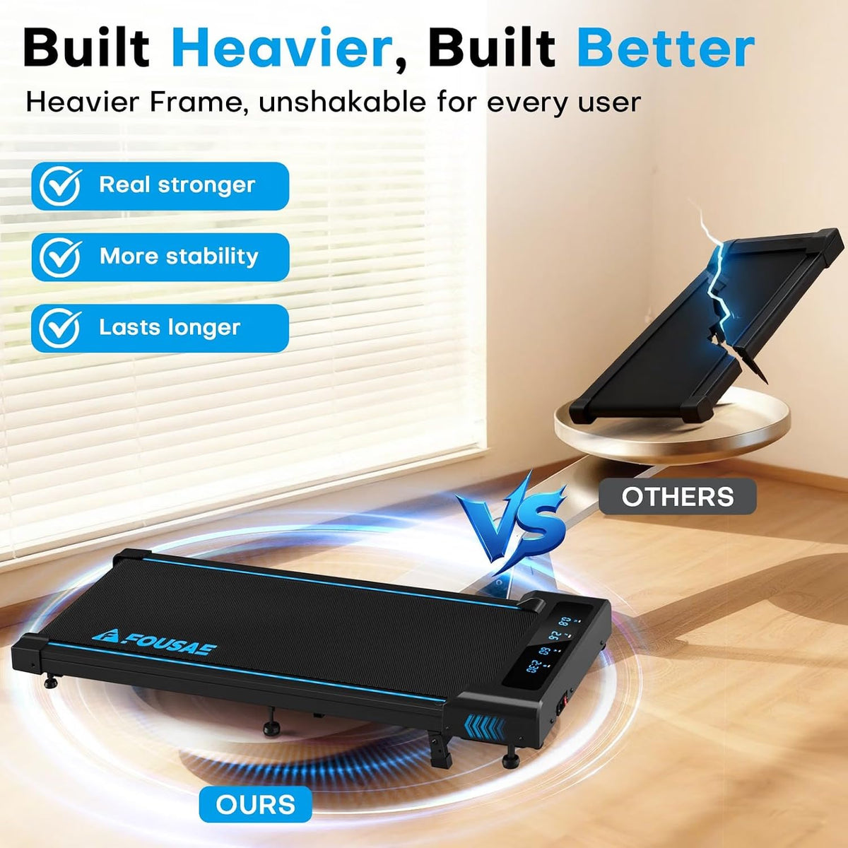2.5HP Walking Pad Treadmill with 10% Incline, LED Display & 12 HIIT Programs