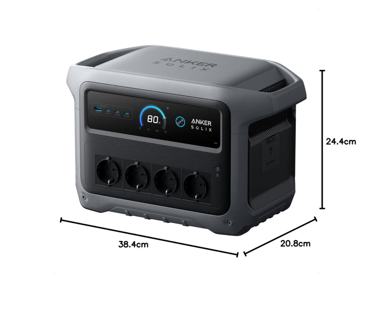 1024WH 2000W Portable Power Station - Solar Generator with UPS for Home Backup & Camping