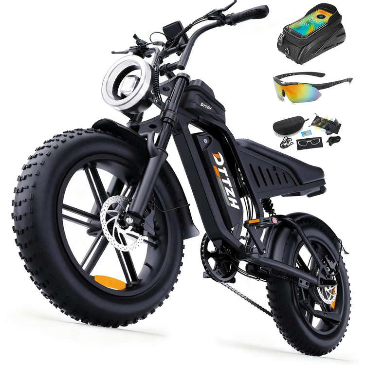 City Commuter 2-Pack: 20" Fat Tire Electric Bicycles (7-Speed, Dual Suspension)