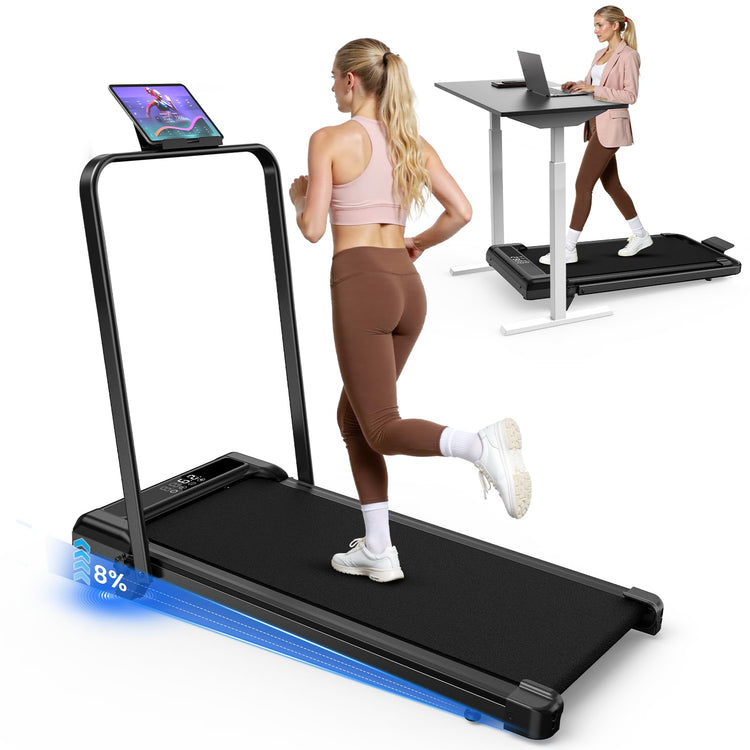 Foldable Walking Pad with 8% Incline and 3.0 HP Motor