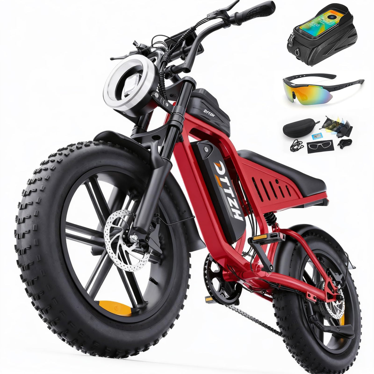 City Commuter 2-Pack: 20" Fat Tire Electric Bicycles (7-Speed, Dual Suspension)