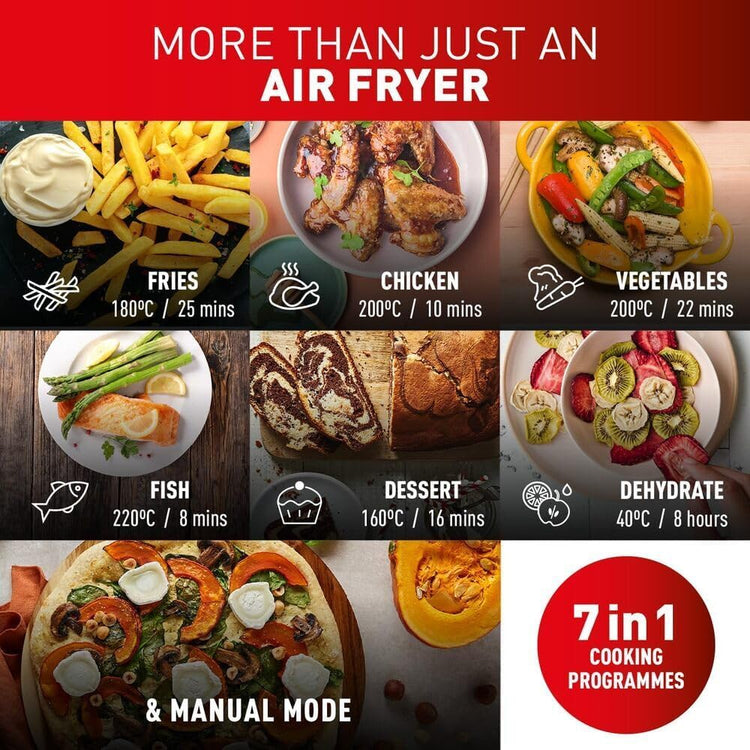 Tefal Easy Fry Dual Zone Digital Air Fryer, 2 Drawers, 8.3L, 8in1, Air Fry, Extra Crisp, Roast, Bake, Reheat