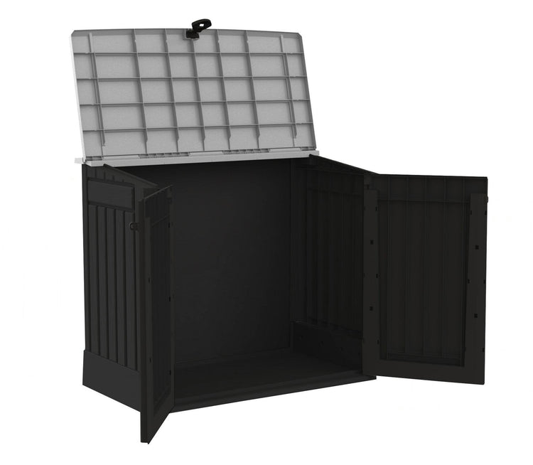 Keter Store It Out Midi Outdoor Garden Storage Shed, Black and Grey, 130 x 74 x 110 cm
