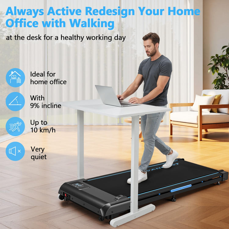 4-in-1 Walking Pad with 9% Incline and 12 HIIT Programs