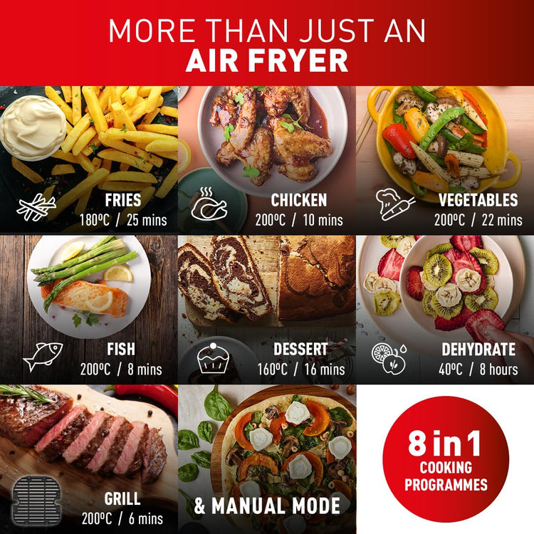 Tefal Easy Fry Dual Zone Digital air fryer, 2 Drawers, 8.3L, 8in1, Uses No Oil, Air Fry, Extra Crisp