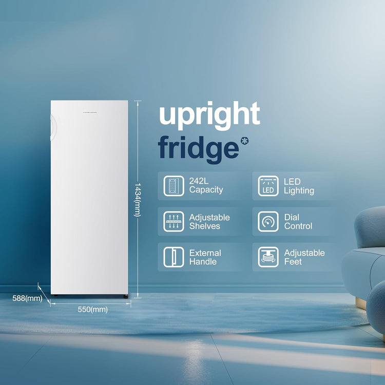 Freestanding Larder Fridge 242L 55cm White