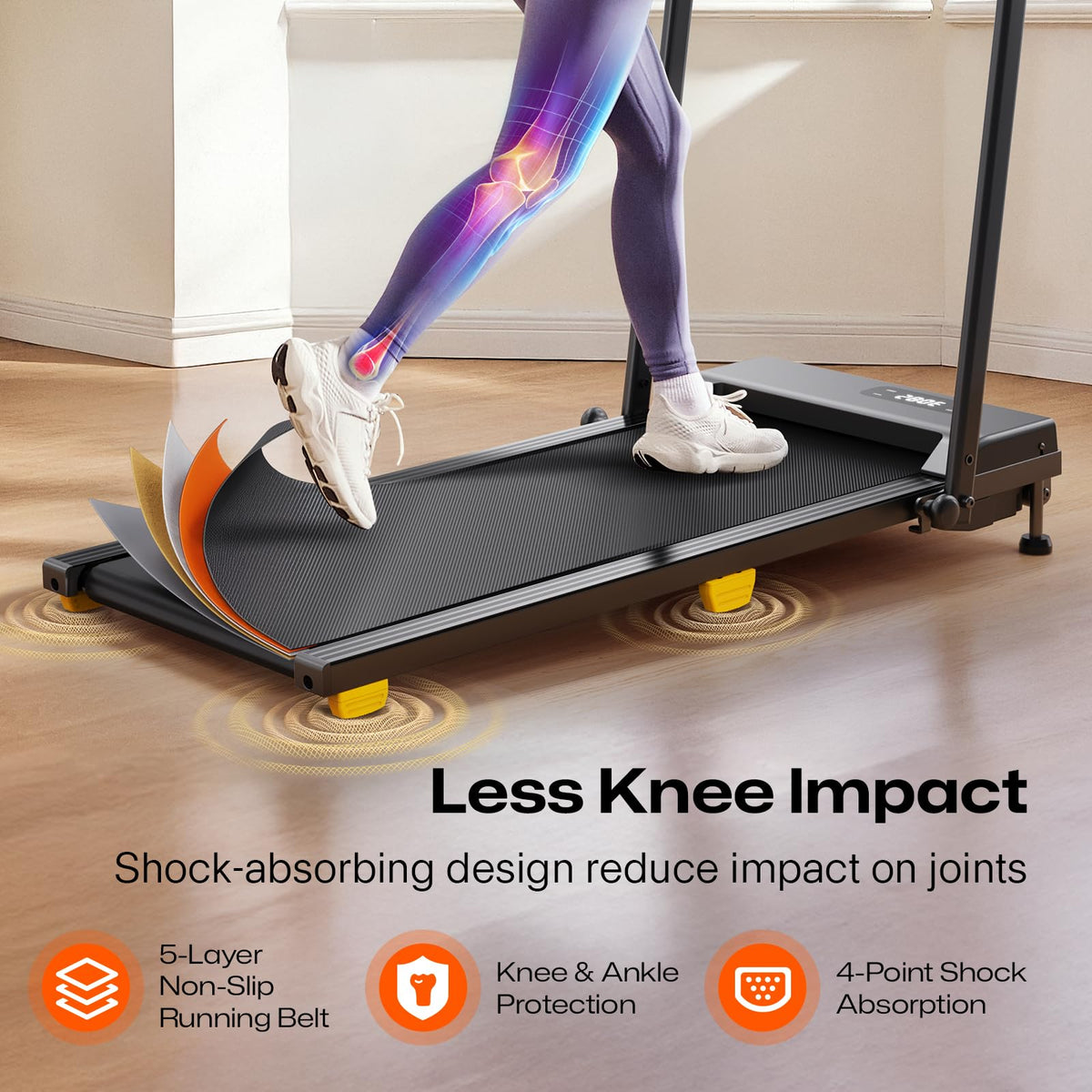 2-in-1 Foldable Treadmill with 9% Incline and Walking Pad Mode