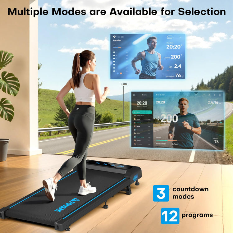 2.5HP Walking Pad Treadmill with 10% Incline, LED Display & 12 HIIT Programs