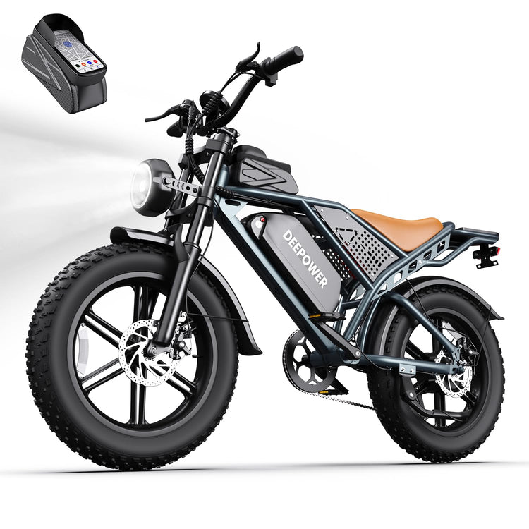 Long Range 48V 35Ah Fat Tyre Electric Bike, 2000W Peak Motor, Removable Battery, Dual Suspension & 7-Speed