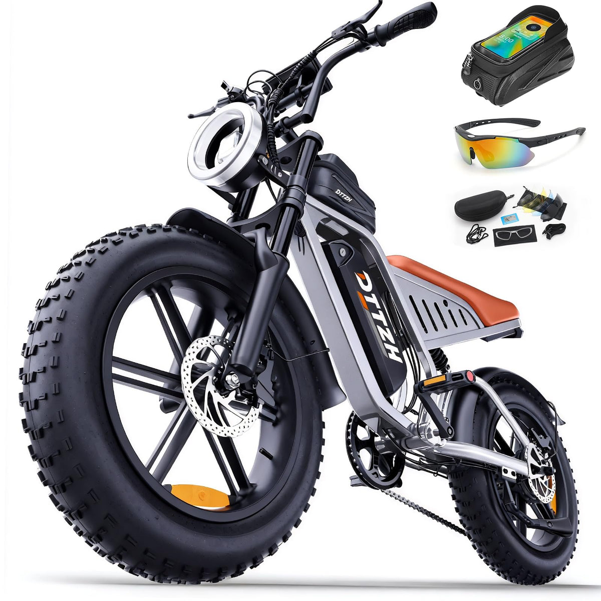 City Commuter 2-Pack: 20" Fat Tire Electric Bicycles (7-Speed, Dual Suspension)