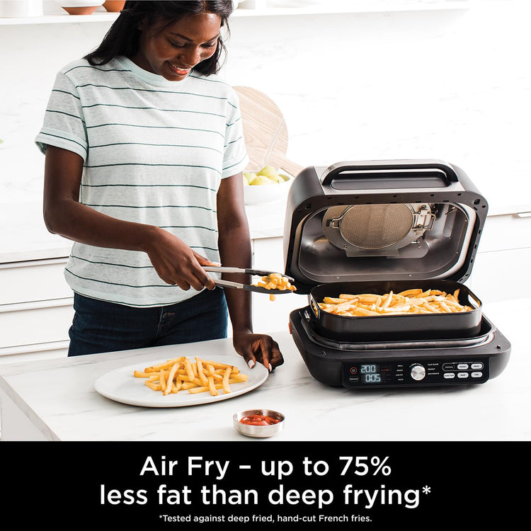 Ninja Foodi MAX PRO Health Grill, Flat Plate & Air Fryer 3.8L with Digital Cooking Probe, 7-in-1, Air Fry