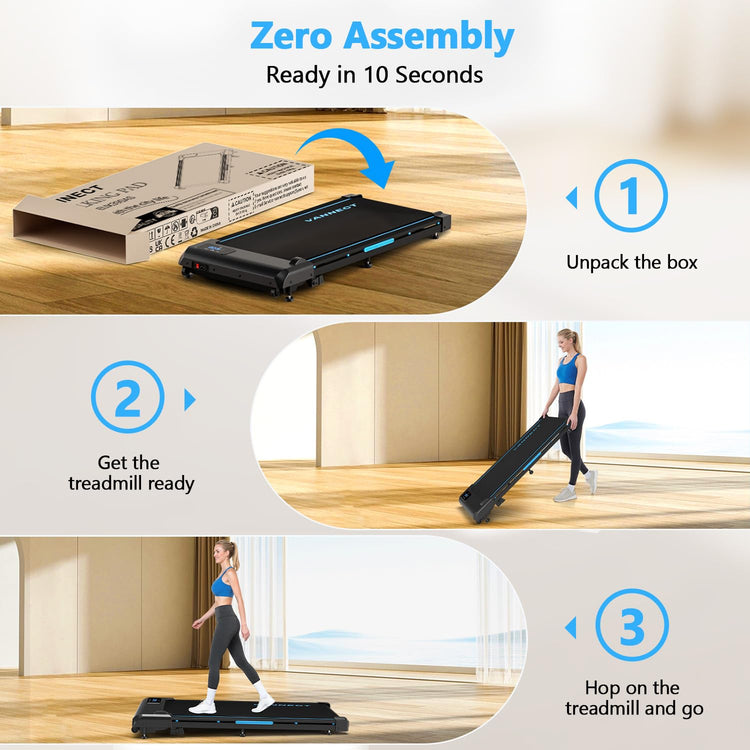 4-in-1 Walking Pad with 9% Incline and 12 HIIT Programs