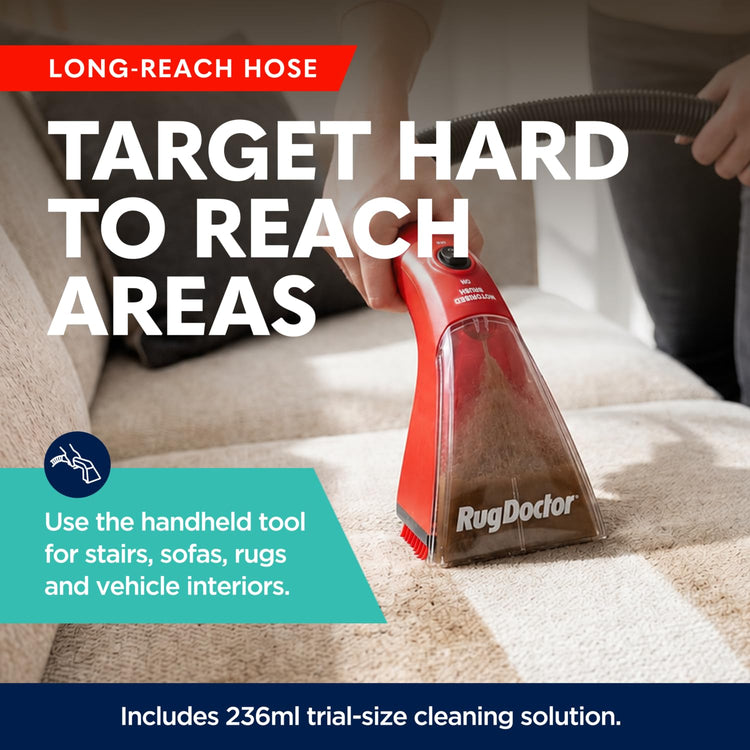 Rug Doctor Portable Spot Cleaner (1100W) | The Telegraph’s 2025 “Best Buy” - 2X Suction - Motorised Brush - Handheld Tools for Carpets, Sofas, Stairs, Cars and Soft Furnishings
