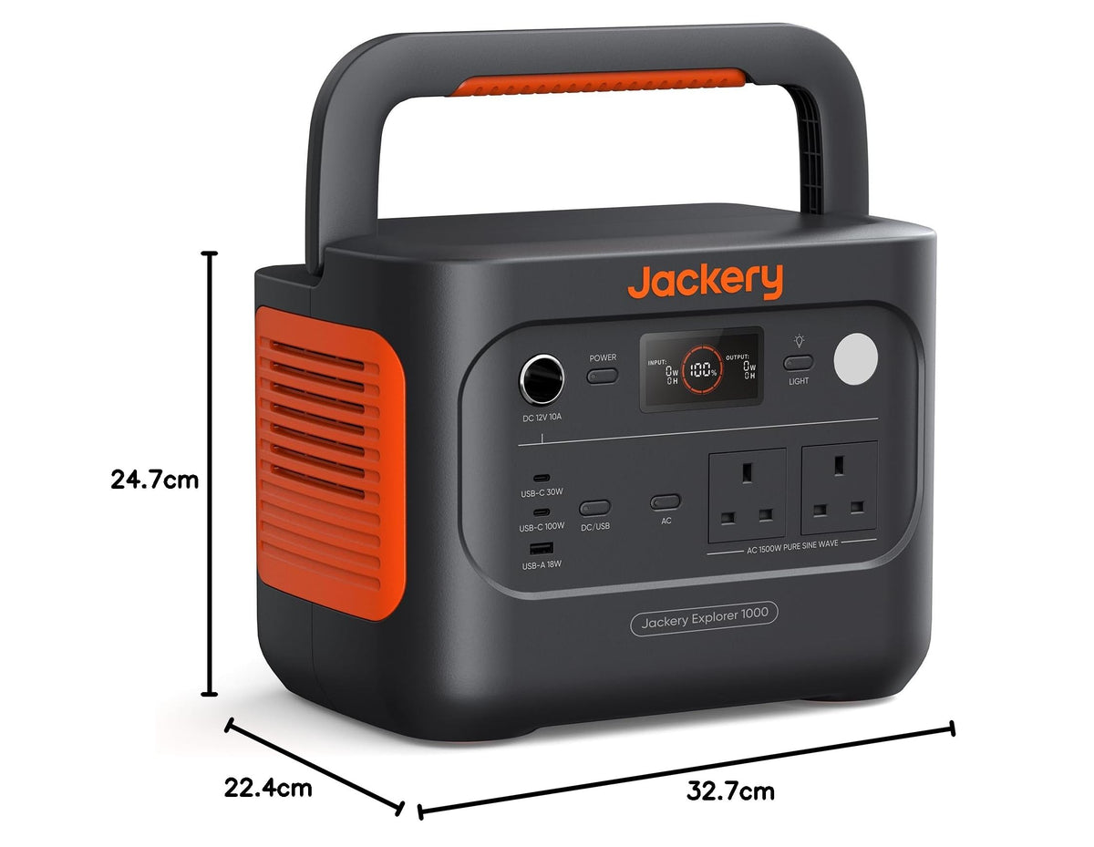 Jackery Explorer 1000 v2, 1500W 1070Wh LiFePO4 Portable Power Station