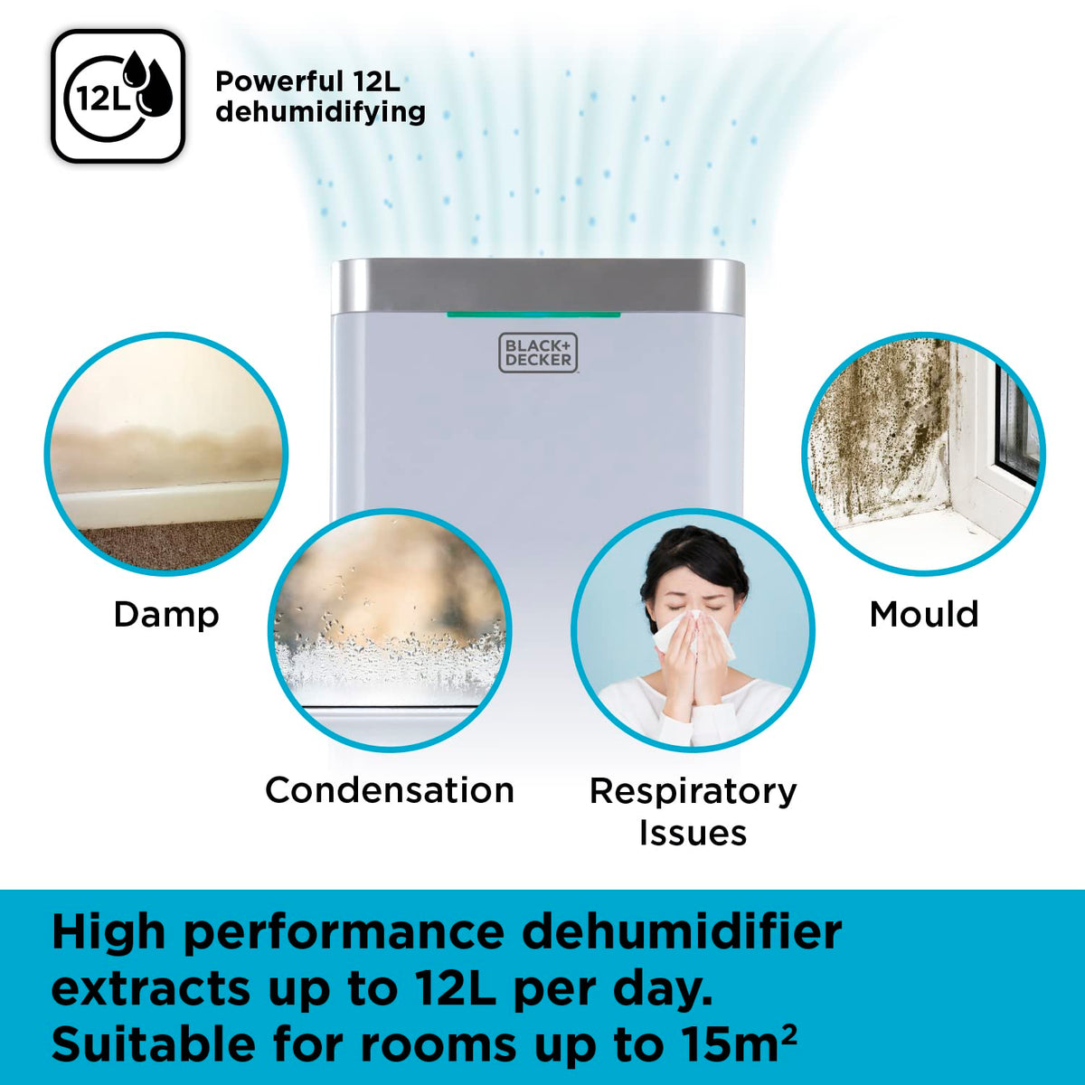 BLACK+DECKER 12 L Dehumidifier