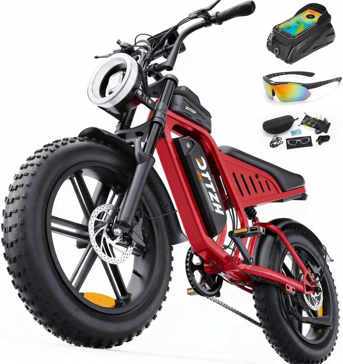 City Commuter 2-Pack: 20" Fat Tire Electric Bicycles (7-Speed, Dual Suspension)