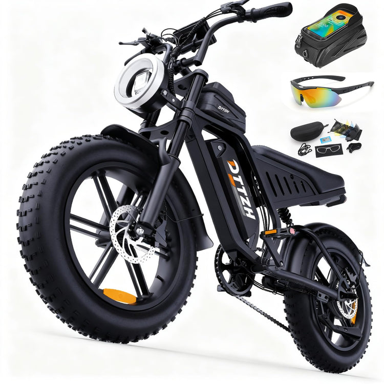 City Commuter 2-Pack: 20" Fat Tire Electric Bicycles (7-Speed, Dual Suspension)