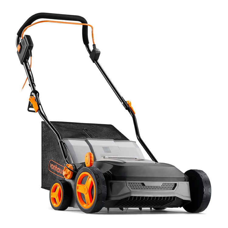 1600W Electric Lawn Scarifier & Aerator with 37cm Working Width & 45L Collection Box