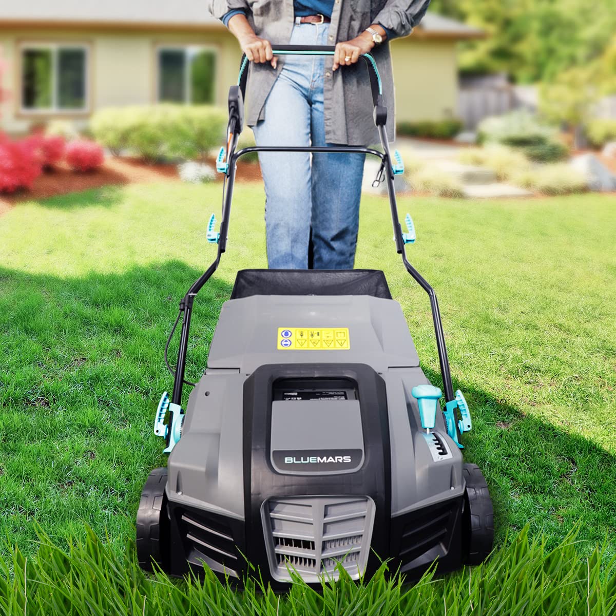 2000W Electric Lawn Scarifier & Aerator with 40cm Working Width & 55L Collection Box