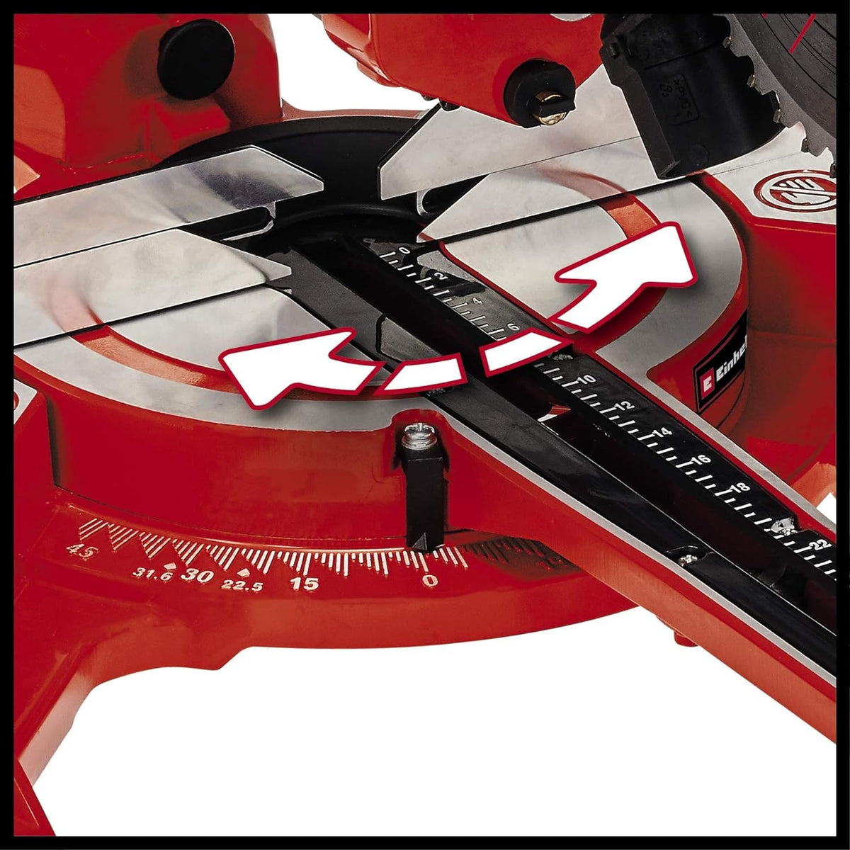 1800W Dual Bevel Sliding Mitre Saw with Laser Guide & Adjustable Cutting Angles