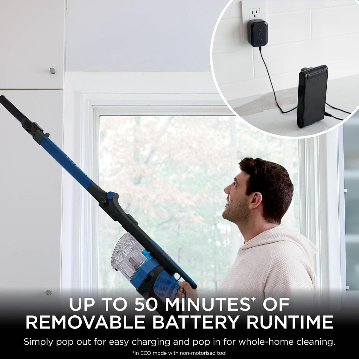 Shark PowerPro Cordless Stick Vacuum, Multi-Surface Cleaning, IZ381UK