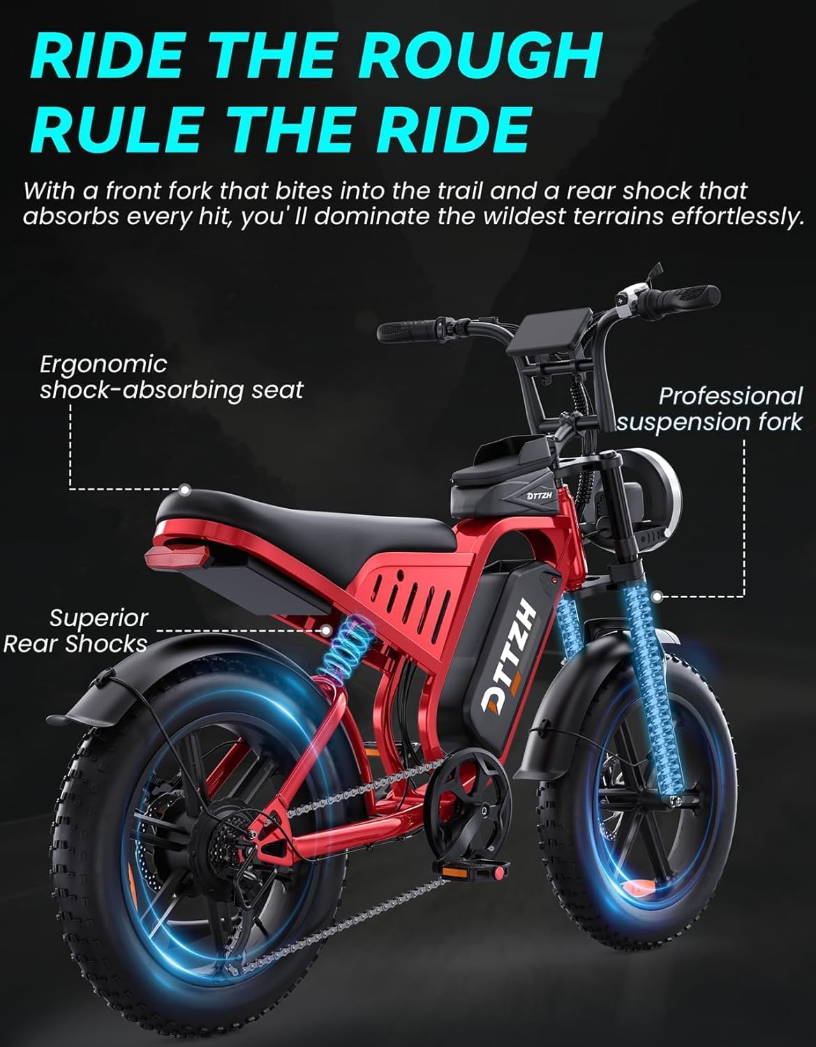 City Commuter 2-Pack: 20" Fat Tire Electric Bicycles (7-Speed, Dual Suspension)