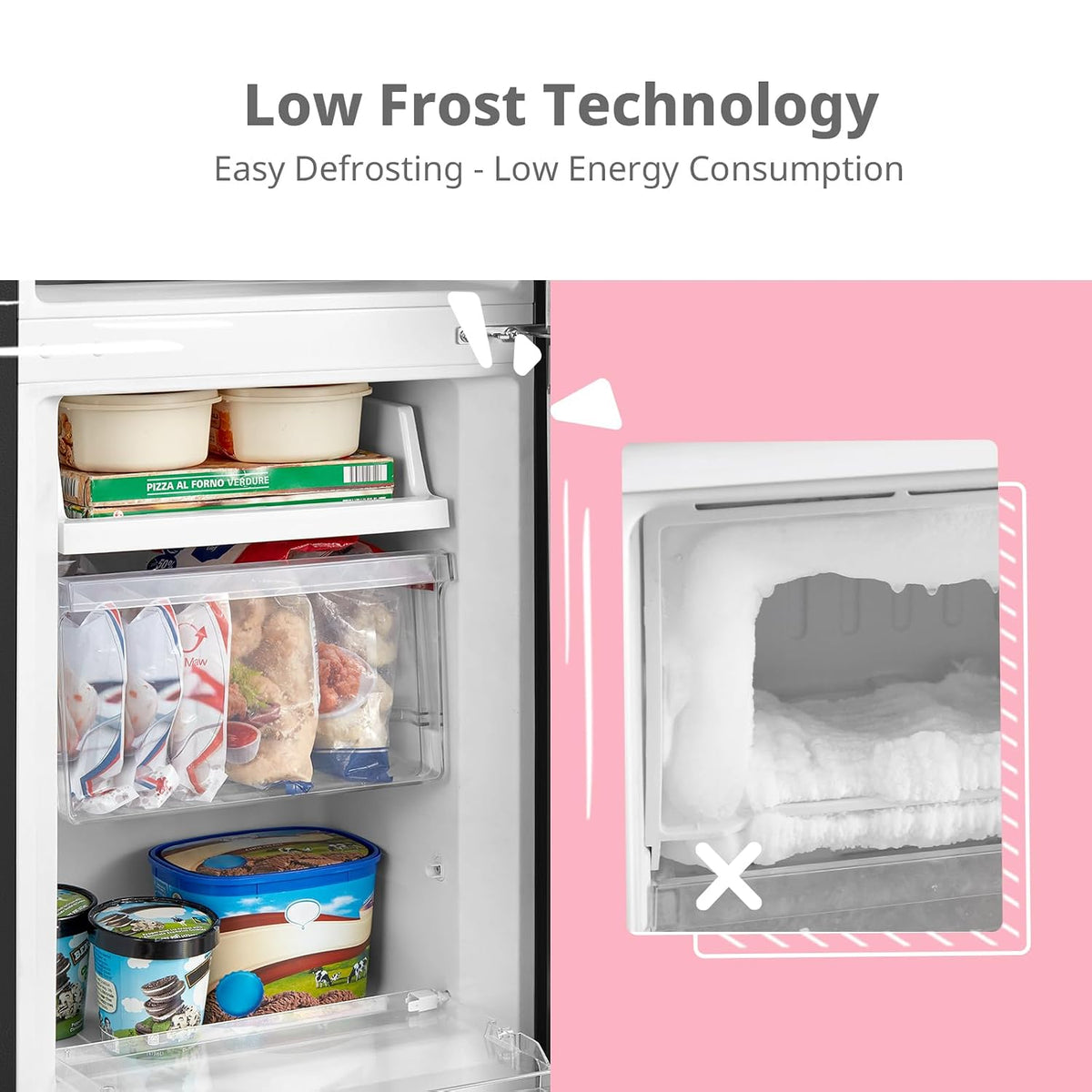 Freestanding Fridge Freezer 174L Black
