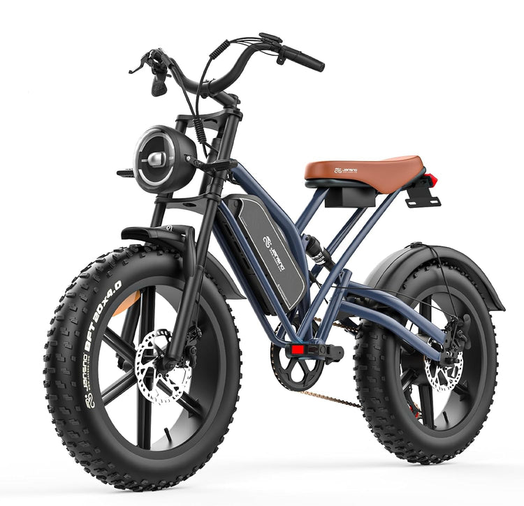 48V 17Ah Fat Tyre E-Bike for Adults, 250W Brushless Motor, Removable Battery, Full Suspension & 7-Speed