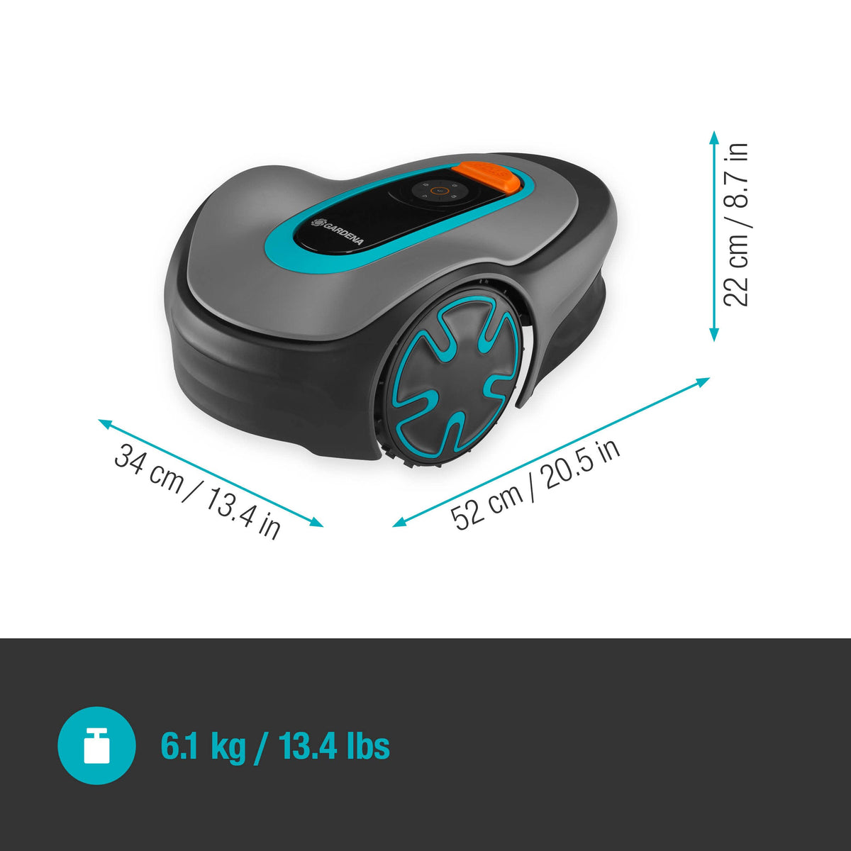Gardena Robotic Mower SILENO minimo 250 m2: Intelligent lawn mower with excellent connectivity, programmable with the Gardena Bluetooth® app, version
