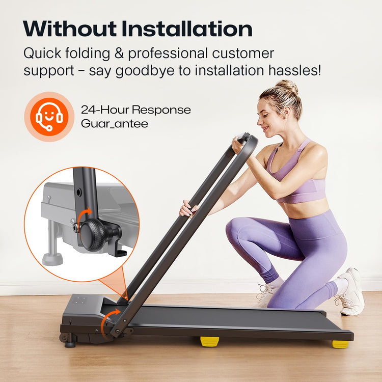 2-in-1 Foldable Treadmill with 9% Incline and Walking Pad Mode