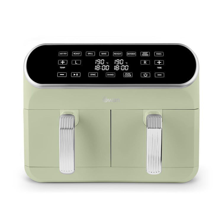 Air Fryer 8L Dual Basket 13 Presets Match Cook White