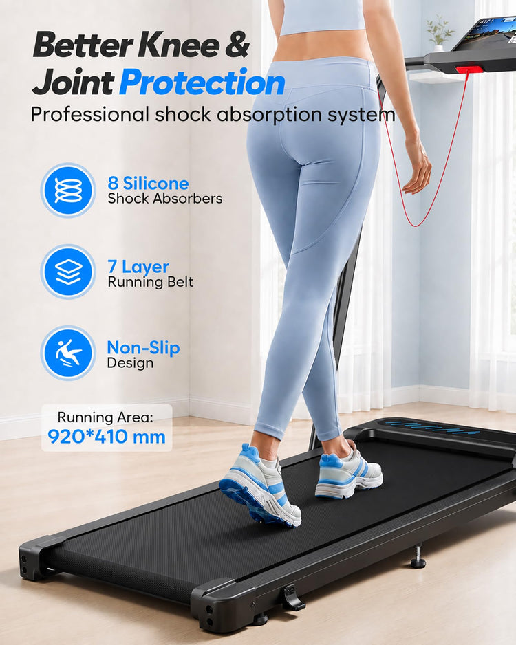 6-in-1 Foldable Treadmill with 10% Incline and Walking Pad Mode