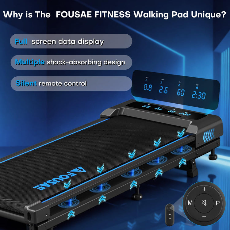 2.5HP Walking Pad Treadmill with 10% Incline, LED Display & 12 HIIT Programs