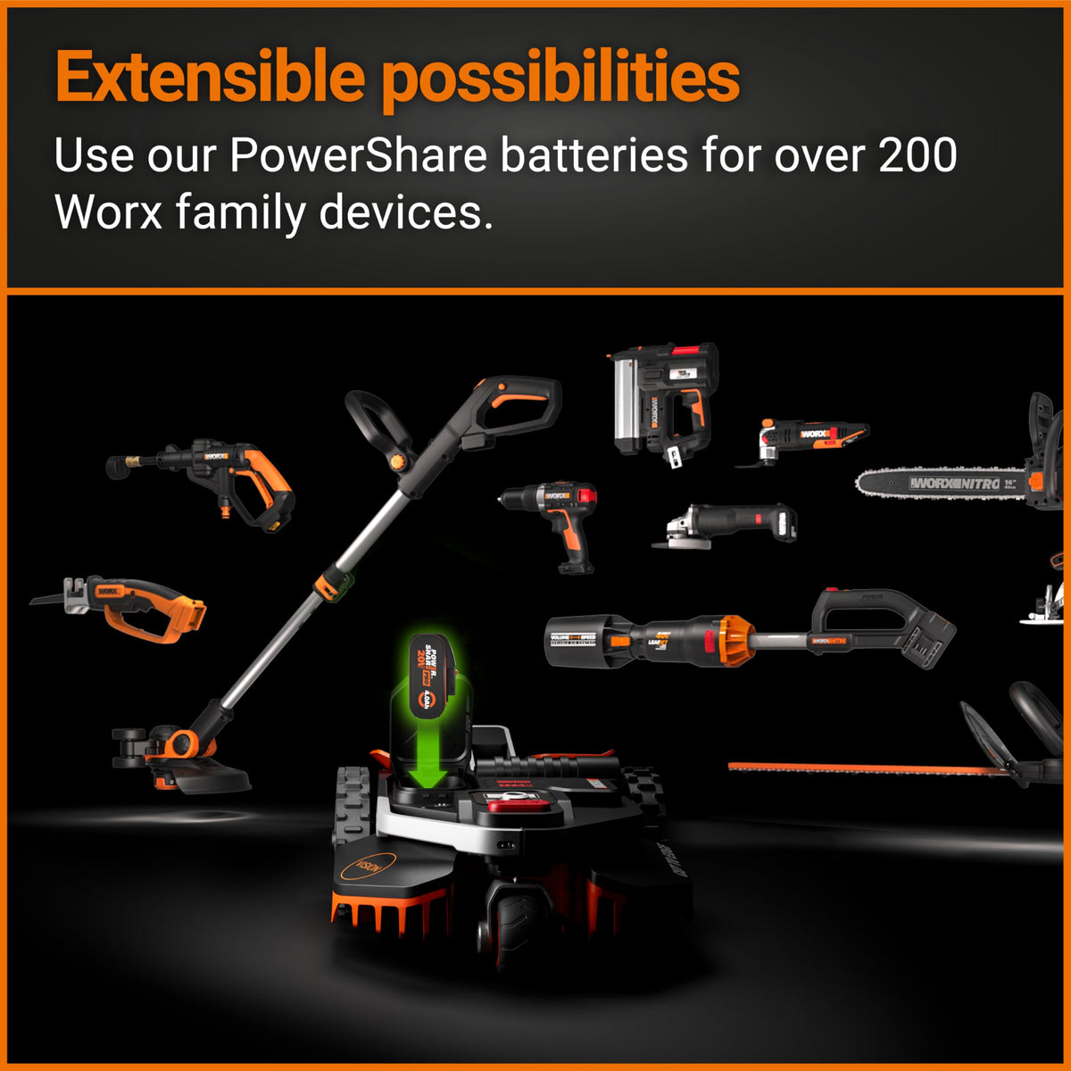 WORX WR206E Landroid Vision Robotic Lawn Mower – 600m2 Patented AIA Mowing Multi-Zone, Auto Charging, 20V PowerShare Battery, Rain Sensor