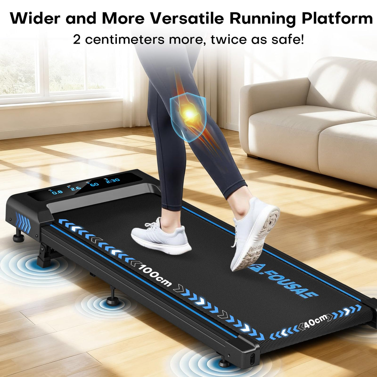 2.5HP Walking Pad Treadmill with 10% Incline, LED Display & 12 HIIT Programs