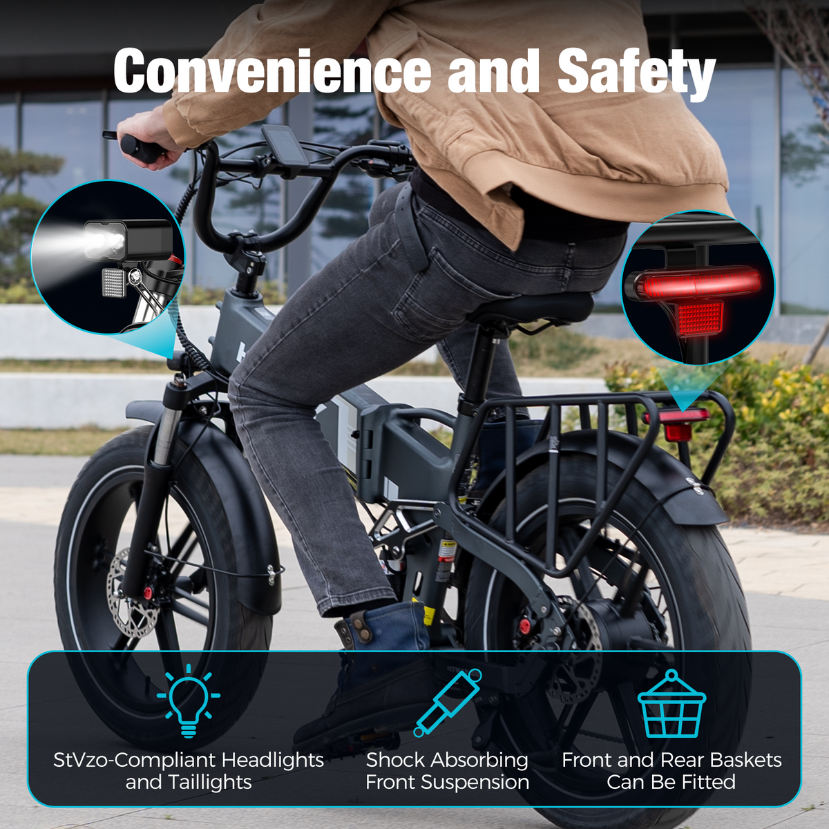 RV & Camping Set: 2-Pack Foldable Electric Bikes (250W, 48V, Dual Suspension)
