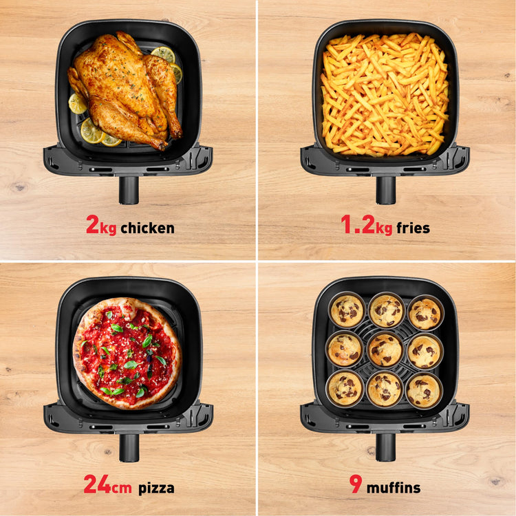 Tefal Easy Fry Mega Air Fryer, 7.5L Capacity (Serves Up to 8), 8 Preset Cooking Programs