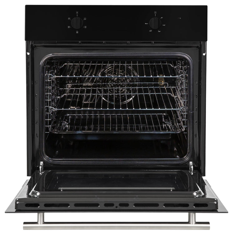 Russell Hobbs 70L, 60cm Wide, Single Electric Built-in Fan Oven and Grill in Black, 5 Oven Functions